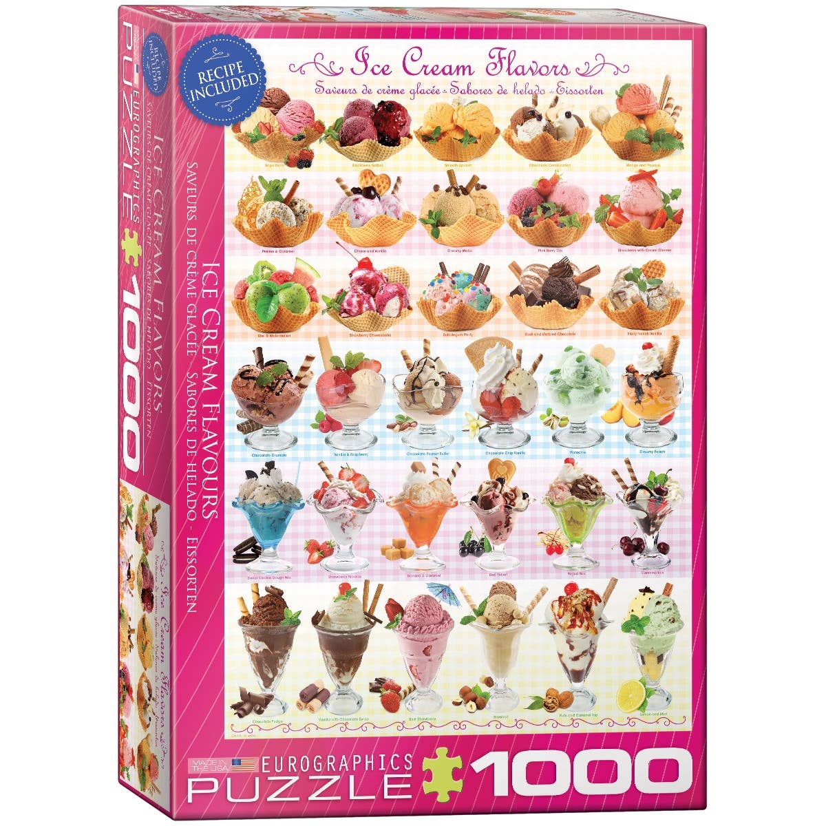 Eurographics Puzzles USA - Ice Cream Flavours Puzzle