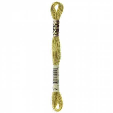 DMC Six Strand Embroidery Floss - 732 - 733 - 734 - 738 - 739