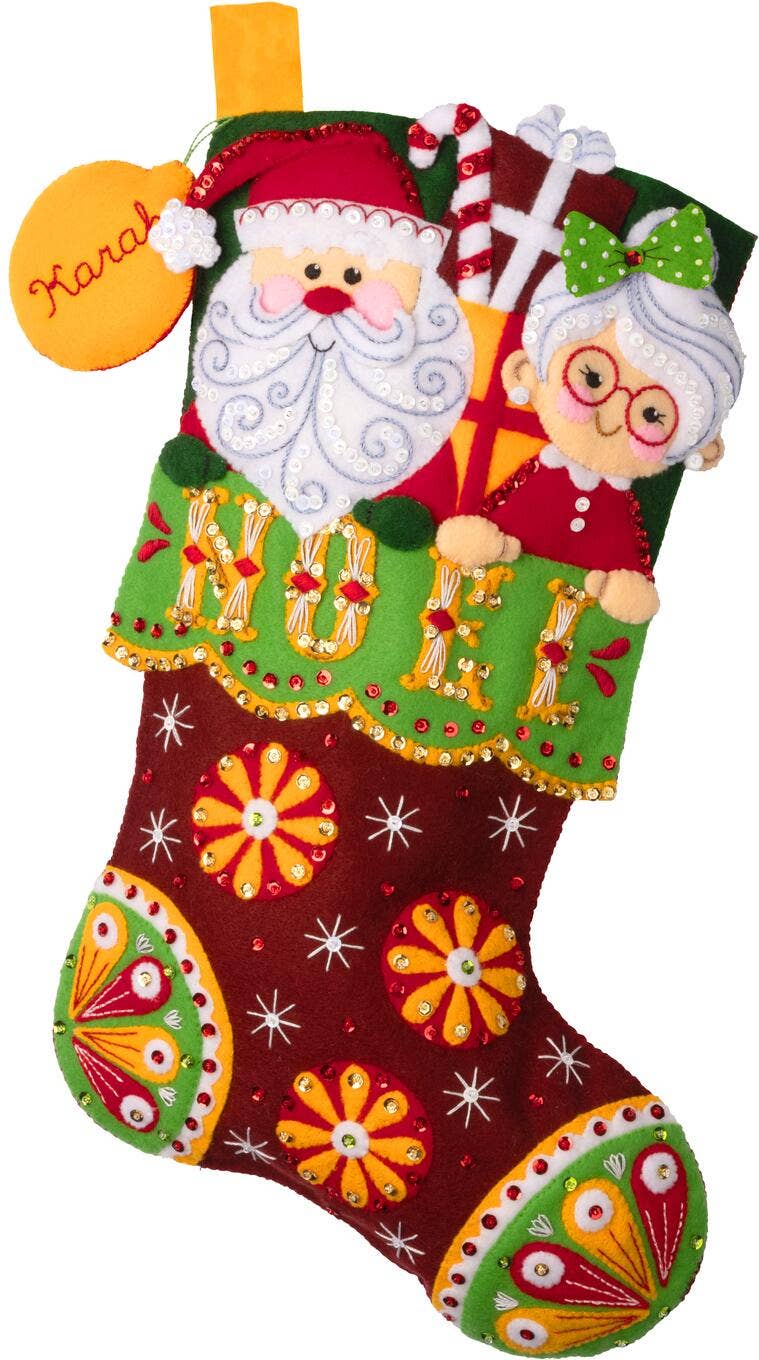 Bucilla® Noel Nostalgia Seasonal Felt Christmas Stocking Kit - 89804E