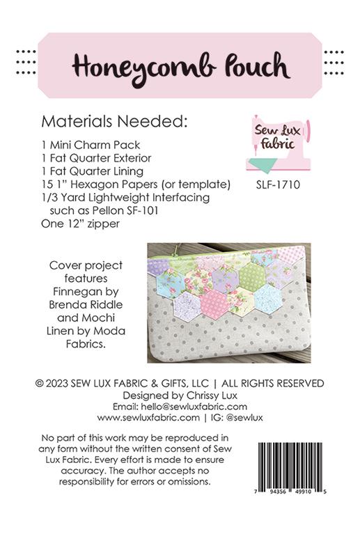 Honeycomb Pouch Pattern By Sew Lux