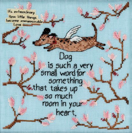 Mill Hill Counted Cross Stitch Kit - Dog is a Small Word