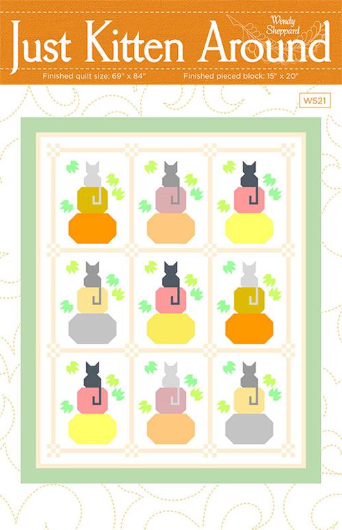 Just Kitten Around Quilt Pattern By Wendy Sheppard and Kit Option
