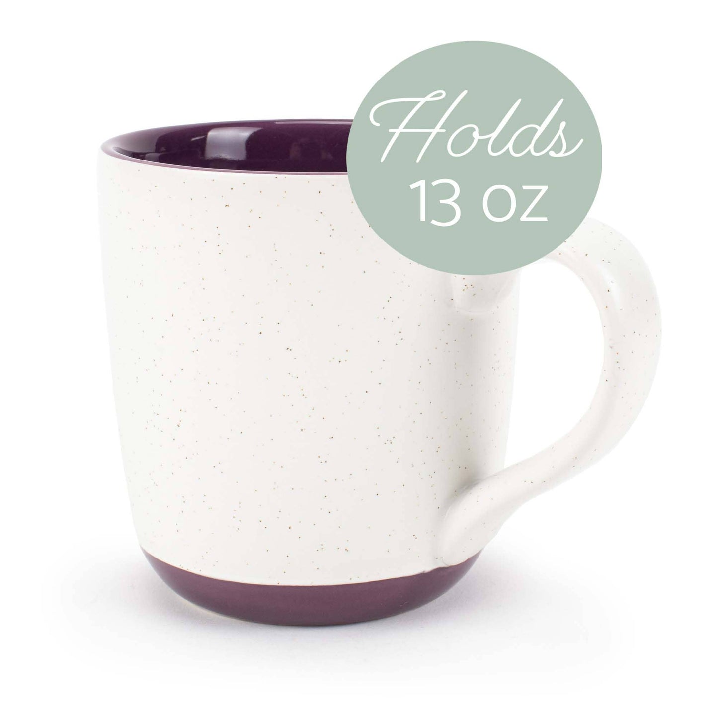Ceramic Speckled Mugs 4-Pk White and Purple PRICE IS PER MUG