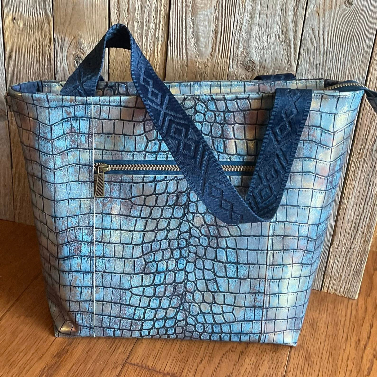Sew Hungry Hippie - Navy Blue Jacquard Webbing 1.5" Premium Woven Strap - By the Yard