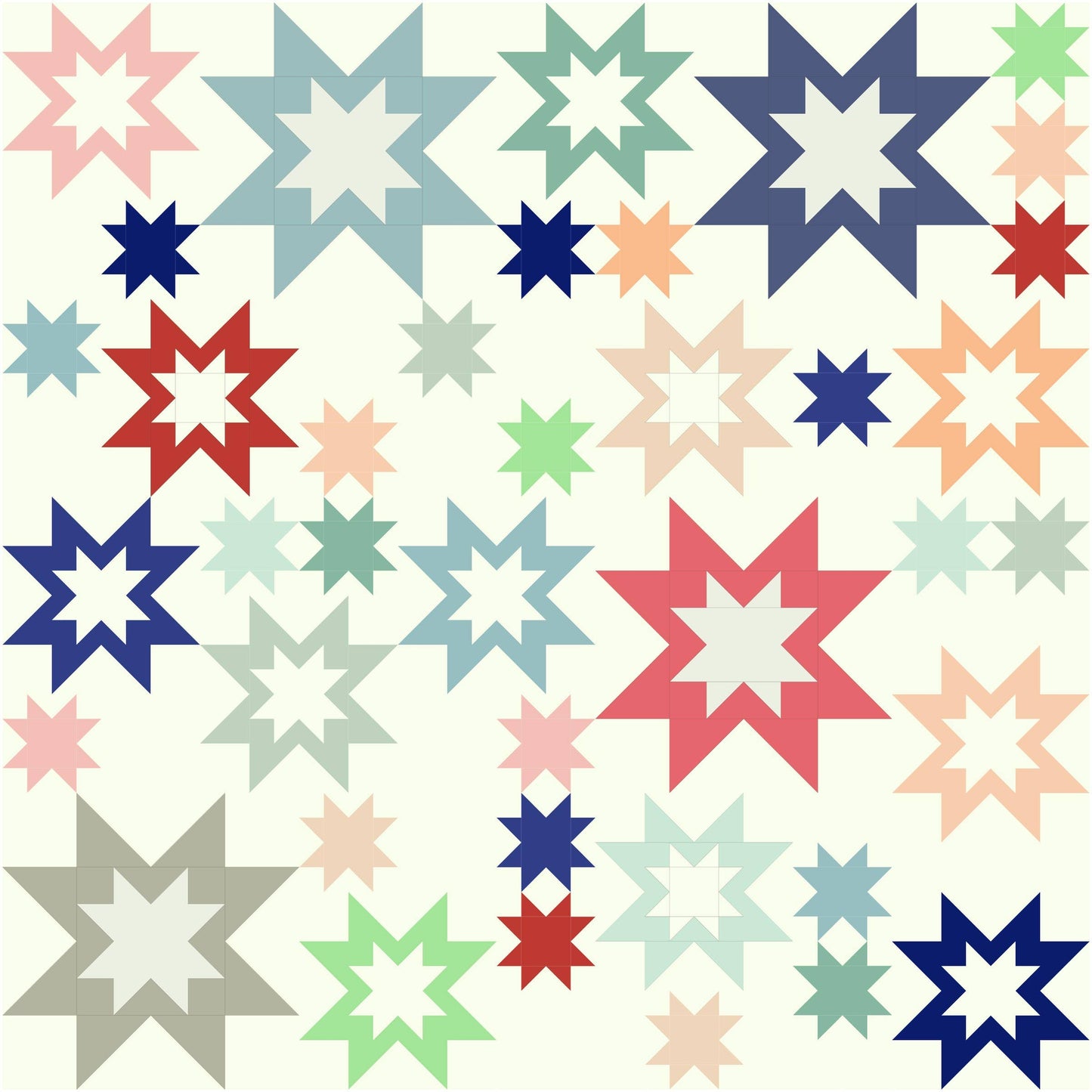 Star Splatter Quilt Pattern By QuiltCakes