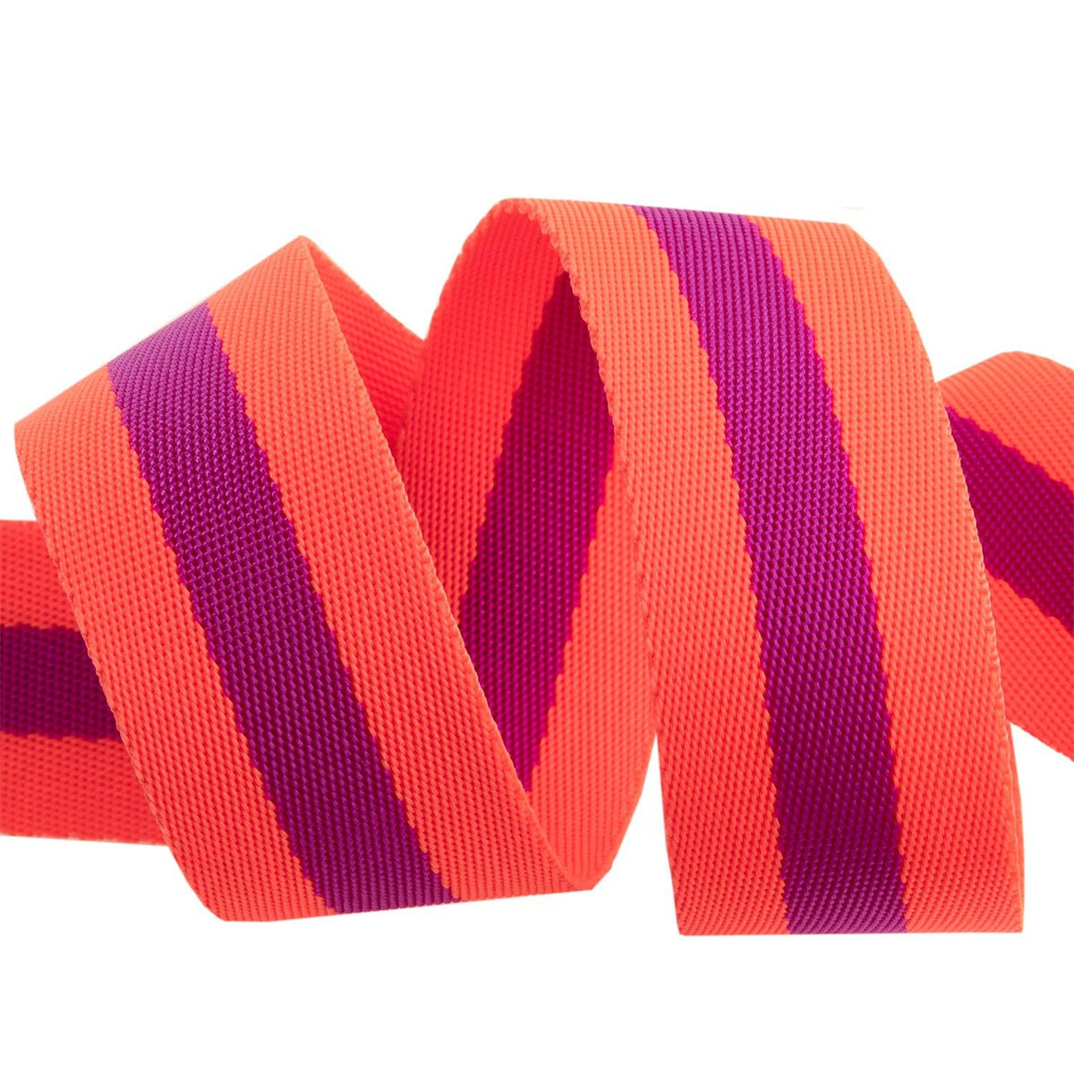 Renaissance Ribbons - Tula Pink - Watermelon and Plum - 1.5" Nylon Webbing - By The Yard
