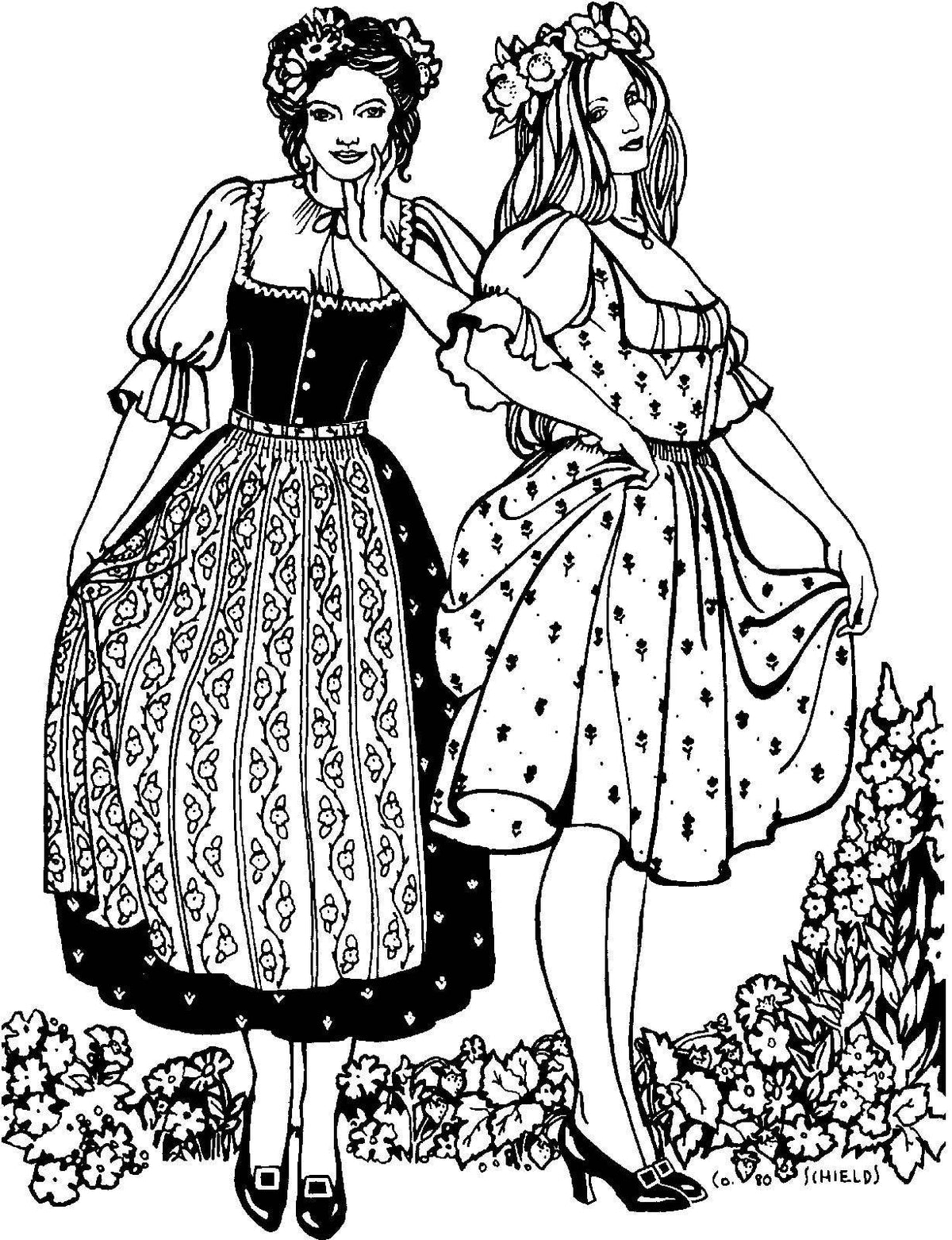 Austrian Dirndl Sewing Pattern By Folkwear