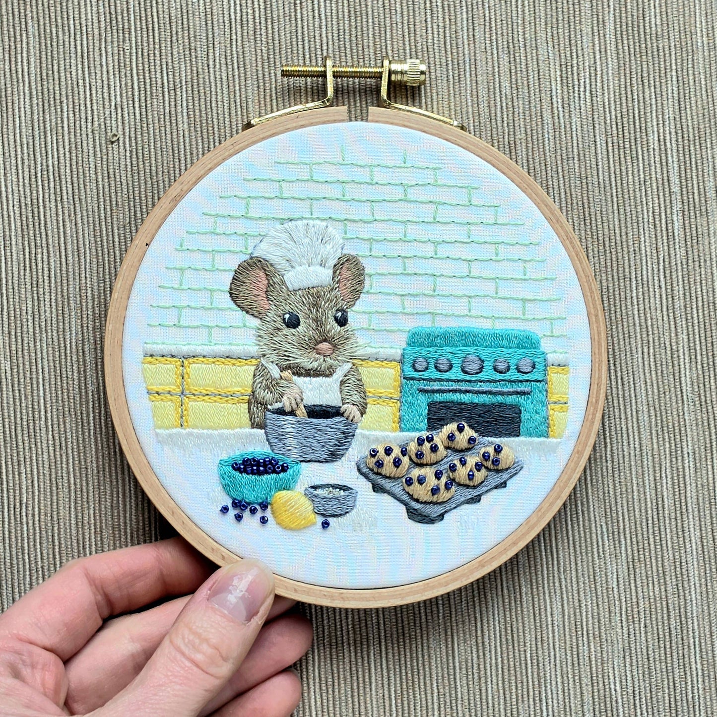 Jessica Long Embroidery The Muffin Mouse Embroidery Kit