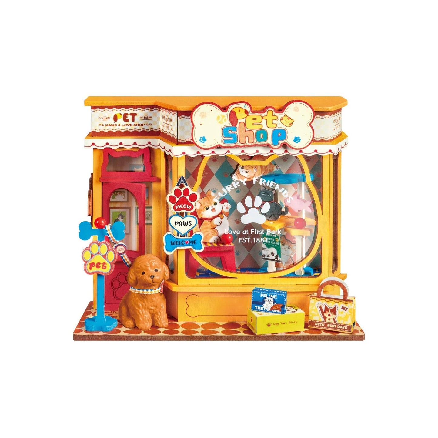 Hands Craft DIY Miniature House Kit: Pet Shop