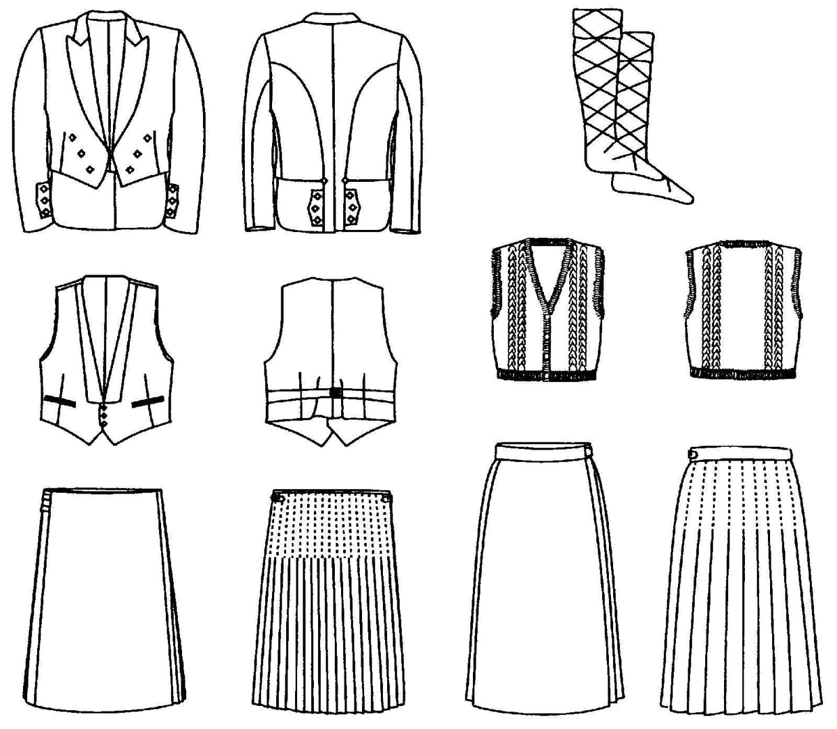 Scottish Kilts Sewing Pattern By Folkwear