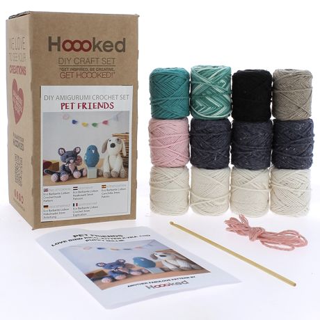 Hoooked - Amigurumi Crochet Kit - Pet Friends