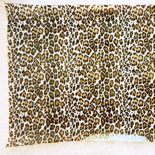 Sew Hungry Hippie - Clear Leopard Vinyl - 18" x 54" Precut