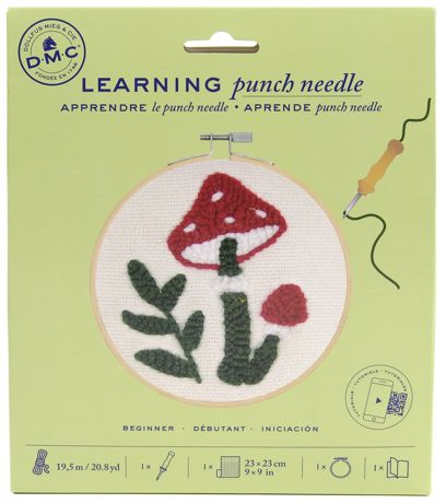 DMC Starter Punchneedle Kit - Red Mushroom