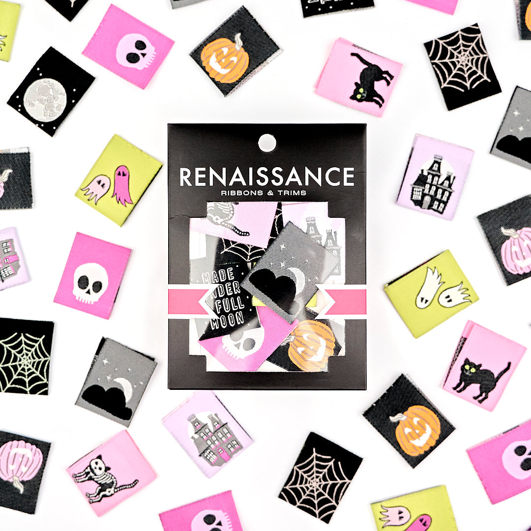Renaissance Ribbons Spooky Night Woven Label Pack