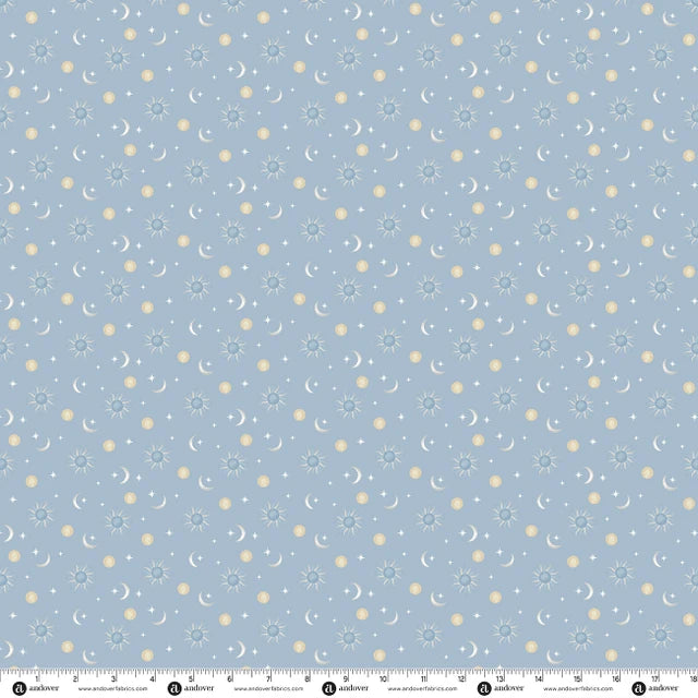 Preorder - Andover - Midnight Garden - Stacie Mar - Celestial Waltz Sun Moon Stars Blue - A-10296-LB - SHIPS DECEMBER 2026