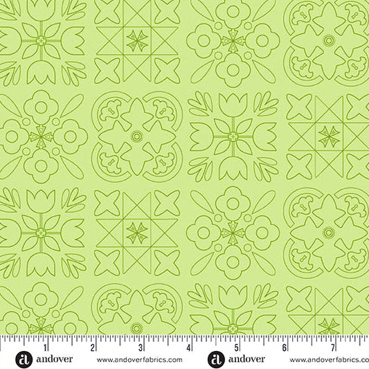 PREORDER - Andover - Alison Glass - Color Camp Grove - Bandana - A-10428-LG - Ships August 2026