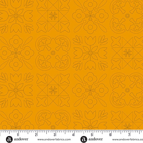 PREORDER - Andover - Alison Glass - Color Camp Sun - Bandana - A-10428-O - Ships September 2026