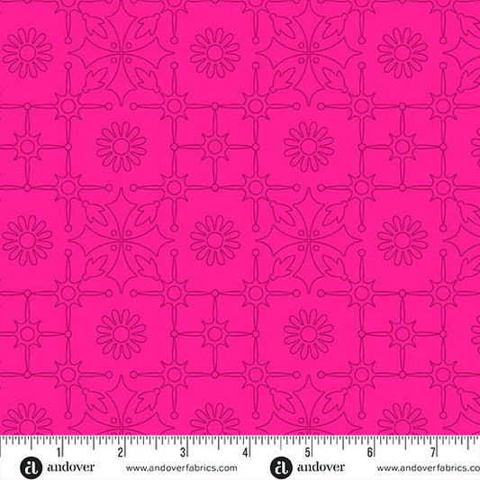 PREORDER - Andover - Alison Glass - Color Camp Bloom - Leatherwork - A-10429-E - Ships September 2026