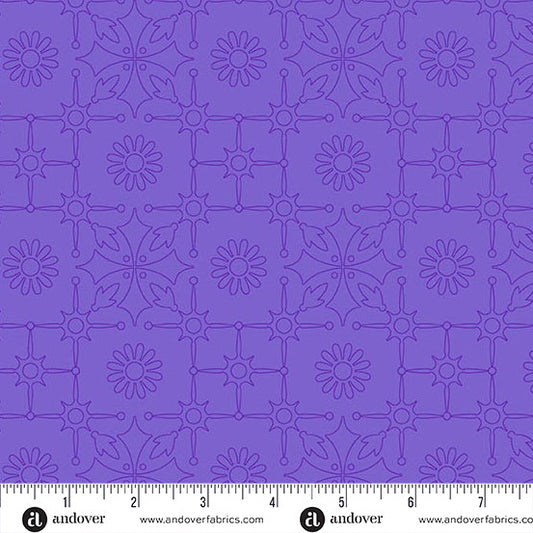 PREORDER - Andover - Alison Glass - Color Camp Bloom - Leatherwork - A-10429-P - Ships September 2026