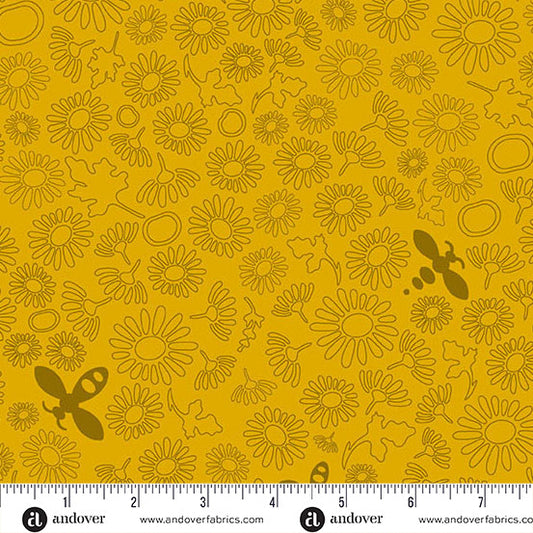PREORDER - Andover - Alison Glass - Color Camp Sun - Bee Honey - A-10431-Y - Ships September 2026
