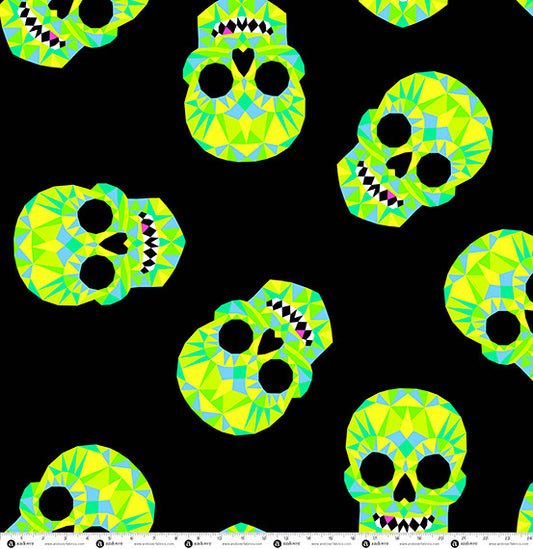 Preorder - Andover - Libs Elliott - Prismatic - 108" Wideback Wide Quilt Back - The Watcher Skulls - AW-10442-G - Ships August 2026