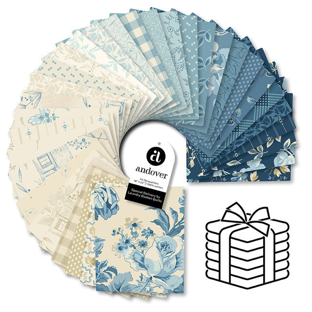 PREORDER - Andover - Laundry Basket Quilts - Special Delivery - 5" Squares Charm Pack or Fat Quarter Bundle - Choose Bundle -Ships July 2026