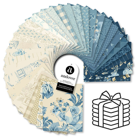 PREORDER - Andover - Laundry Basket Quilts - Special Delivery - 5" Squares Charm Pack or Fat Quarter Bundle - Choose Bundle -Ships July 2026