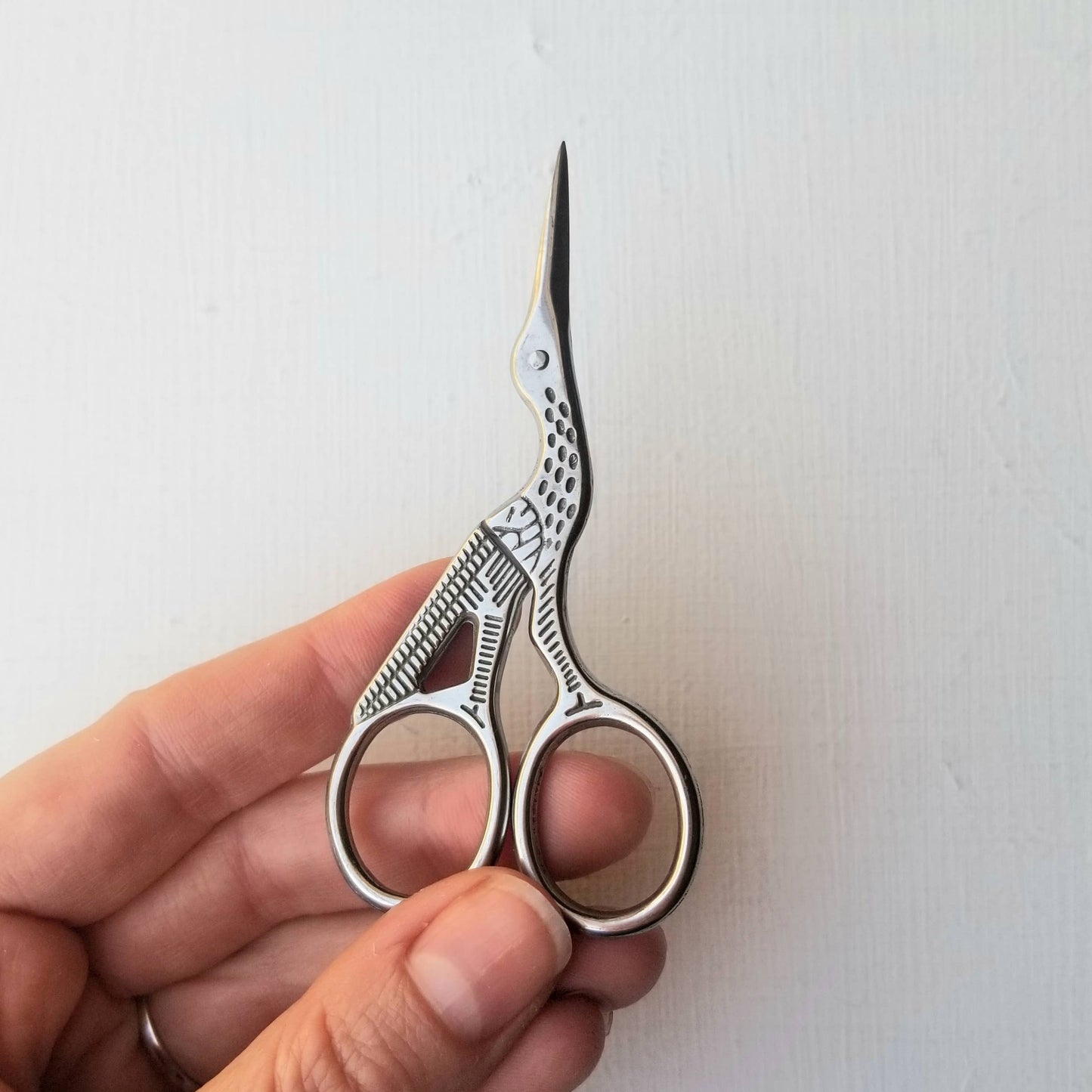 Jessica Long Classic Stork Hand Embroidery Scissors