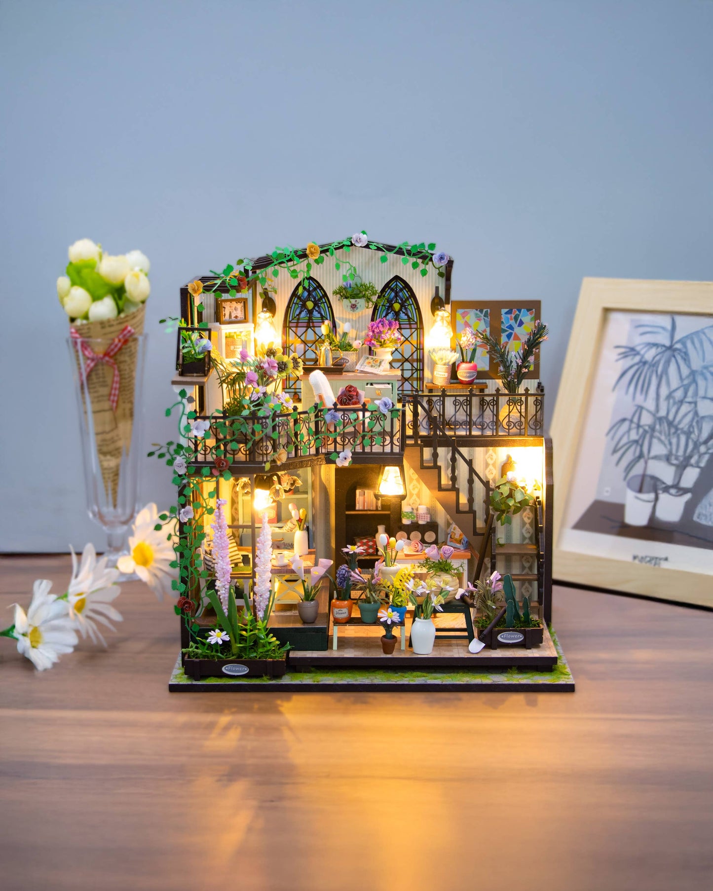 Hands Craft DIY Miniature House Kit: Garden Loft