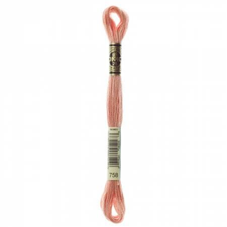DMC Six Strand Embroidery Floss - 747 - 754 - 758 - 760 - 761