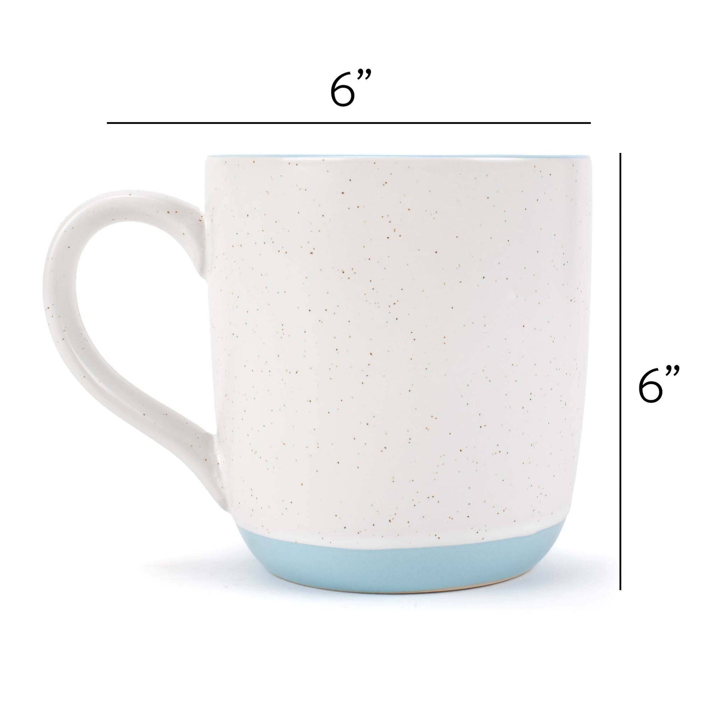 Speckled Mugs 4-Pack White and Light-Blue PRICE IS PER MUG