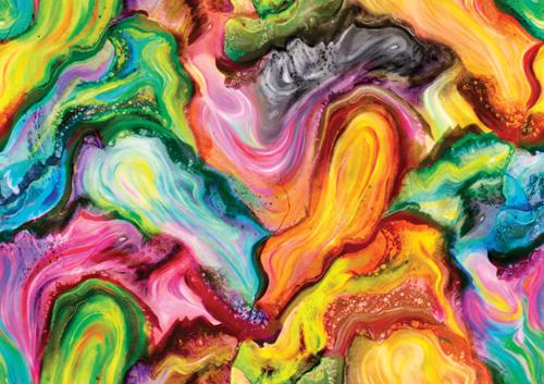 Moda - Gradients Euphoria - Rainbow Watercolor Paint Color Eruption 108" Wideback Quilt Backing Fabric - 108025 11