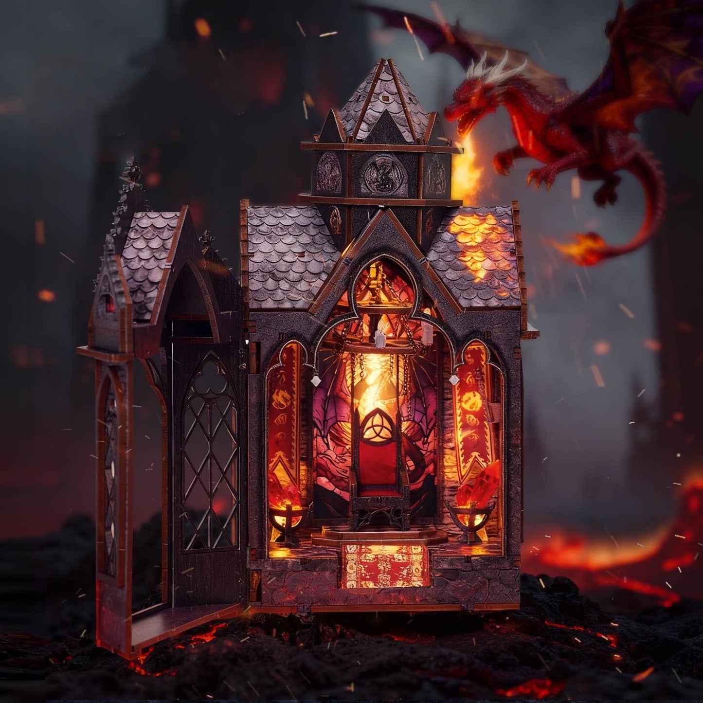 Hands Craft DIY Book Nook Kit: Ember Throne