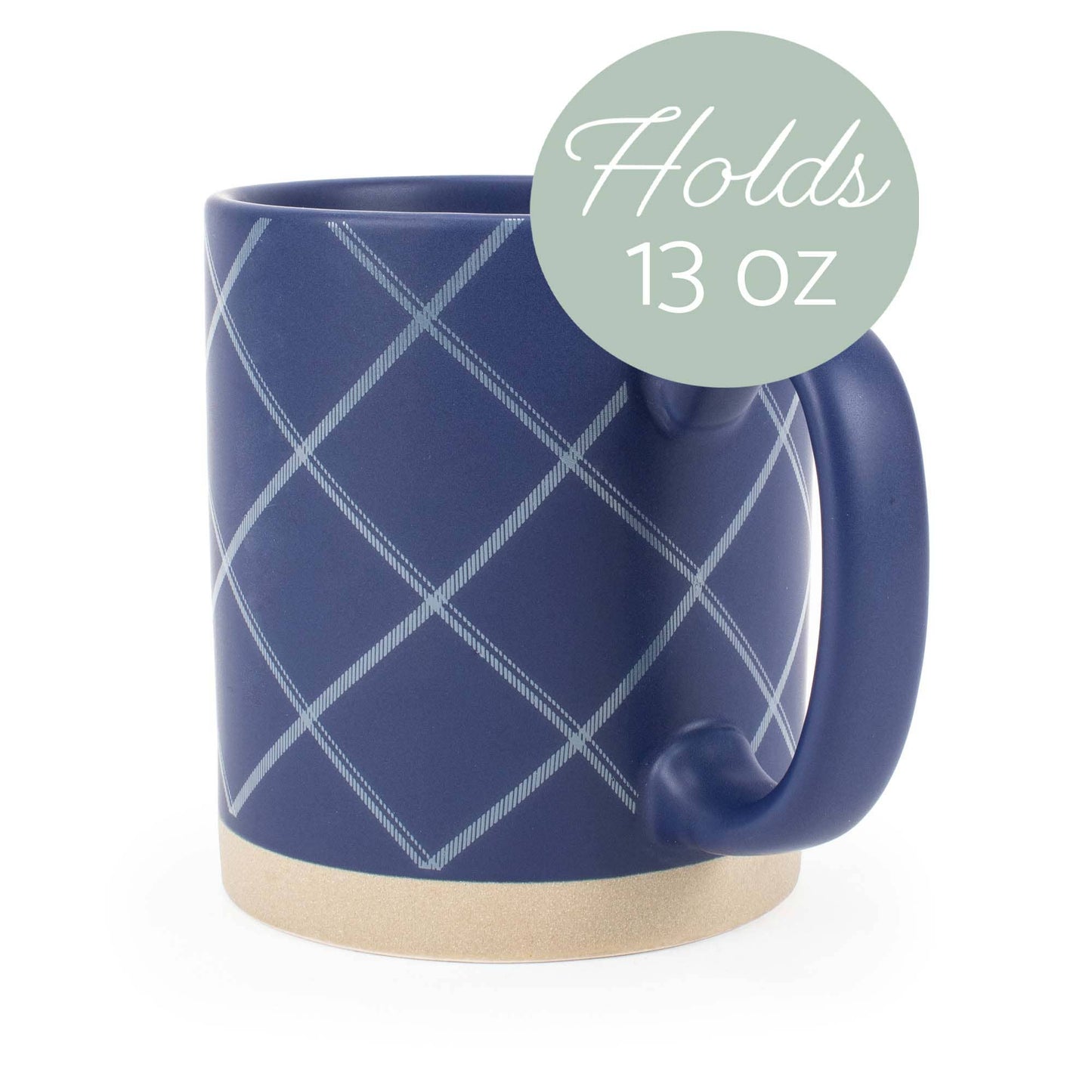 Ceramic Mugs 4-Pack Raw Bottom Navy-Blue PRICE IS PER MUG