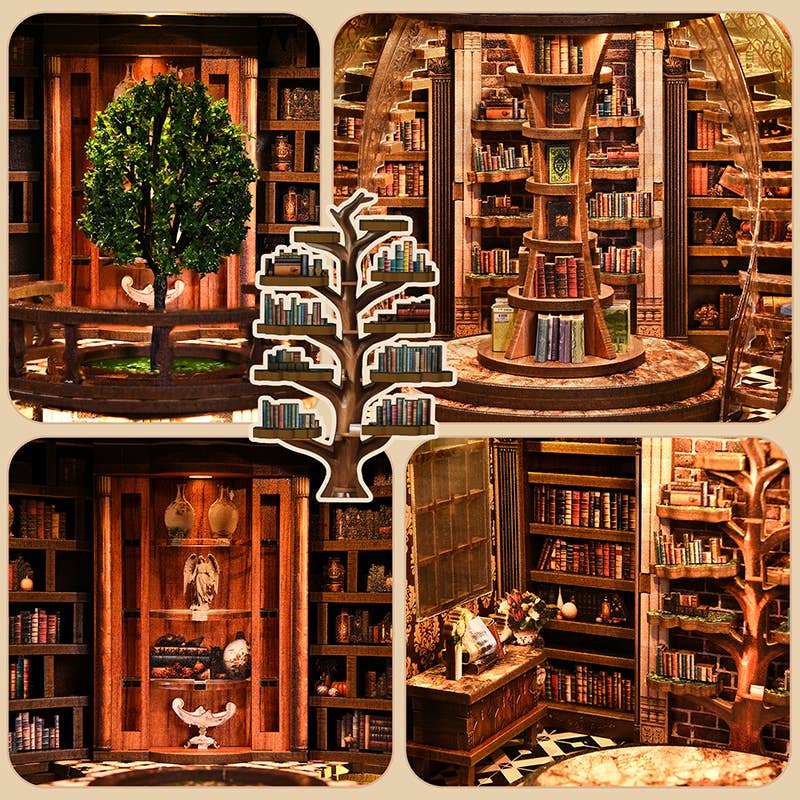 Hands Craft DIY Book Nook Kit: Tree of Knowledge