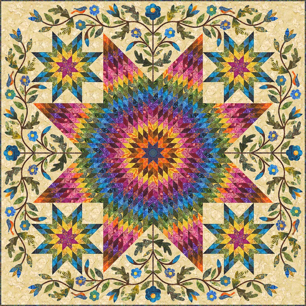 Rainbow Star Quilt Pattern