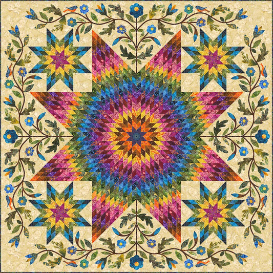 Rainbow Star Quilt Pattern