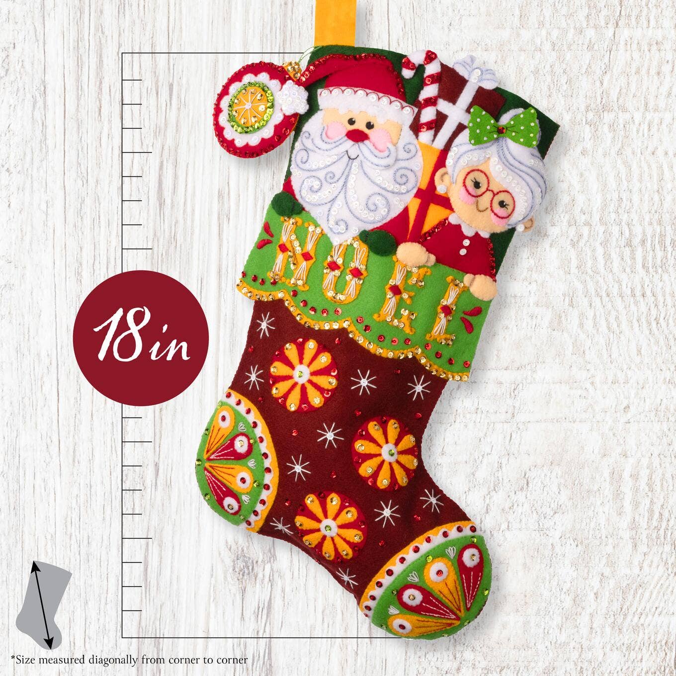 Bucilla® Noel Nostalgia Seasonal Felt Christmas Stocking Kit - 89804E