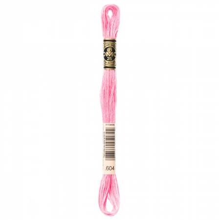 DMC Six Strand Embroidery Floss - 600 - 601 - 602 - 603 - 604 - 605 - 606 - 608