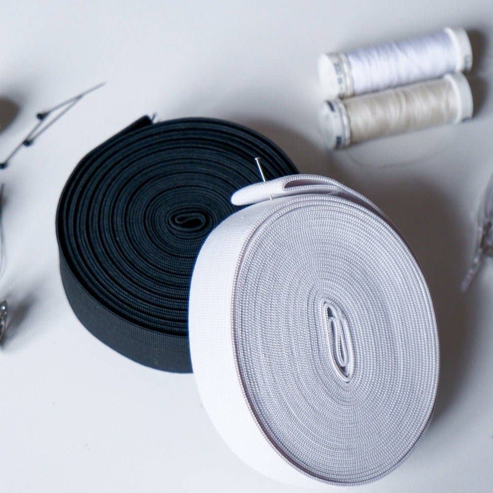Madam Sew Fantastic Elastic - 5 Yards - Available in Two Colors - Choice of Black or White!