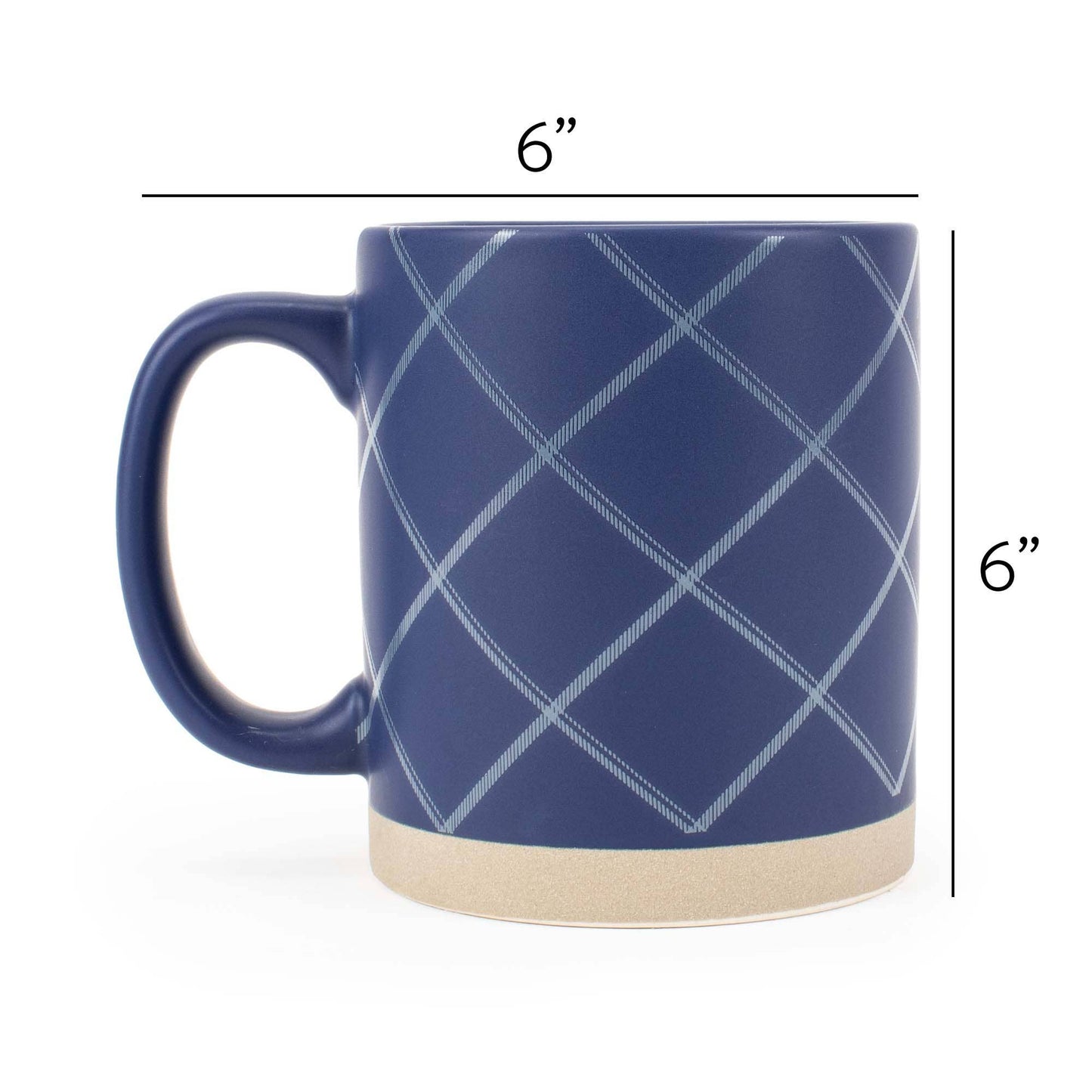 Ceramic Mugs 4-Pack Raw Bottom Navy-Blue PRICE IS PER MUG
