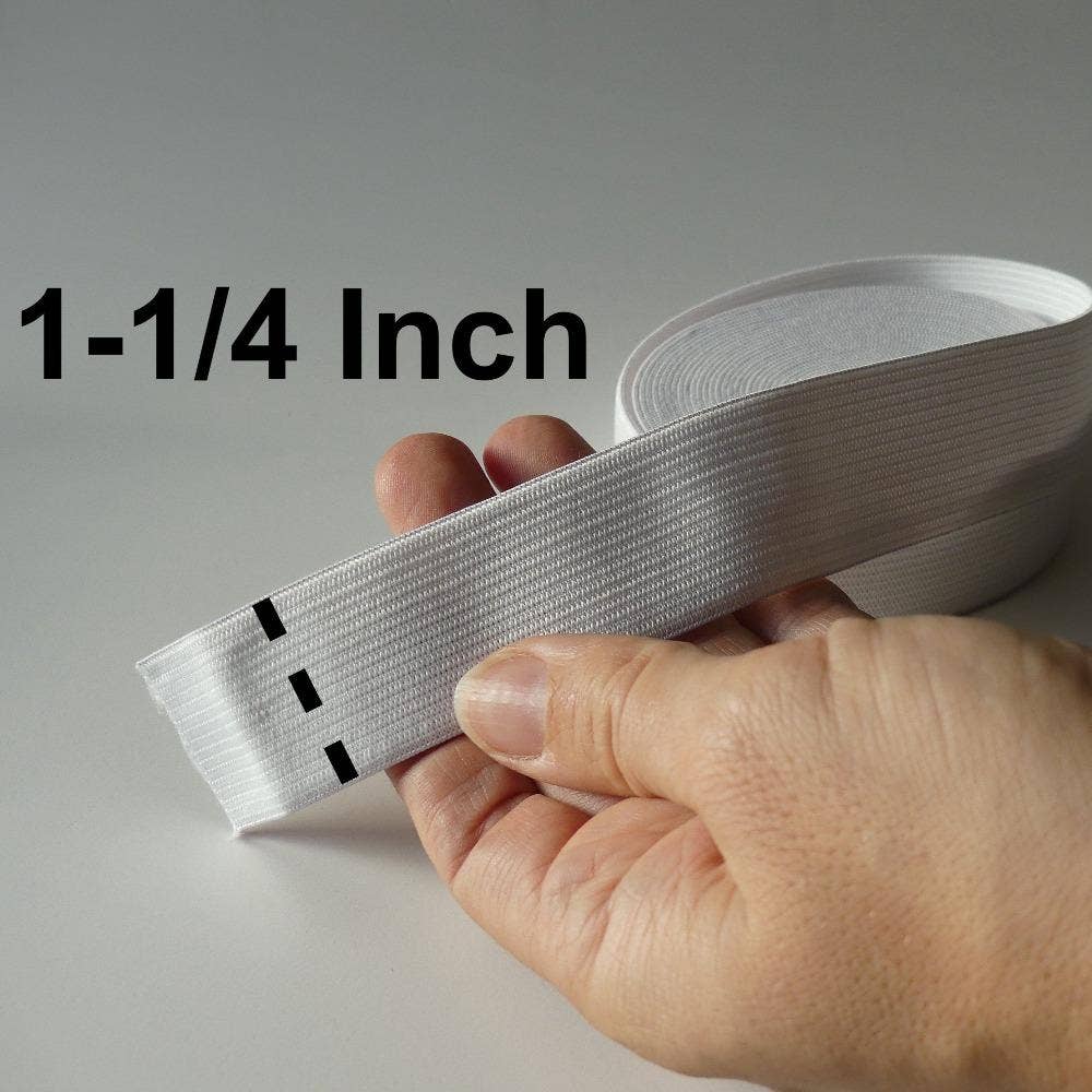 Madam Sew Fantastic Elastic - 5 Yards - Available in Two Colors - Choice of Black or White!