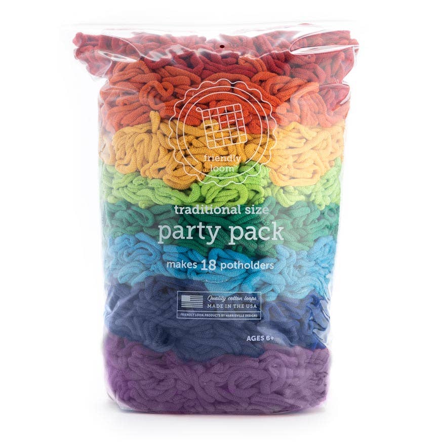 Friendly Loom Traditional Party Pack Cotton Loops - Choose Pack Color!