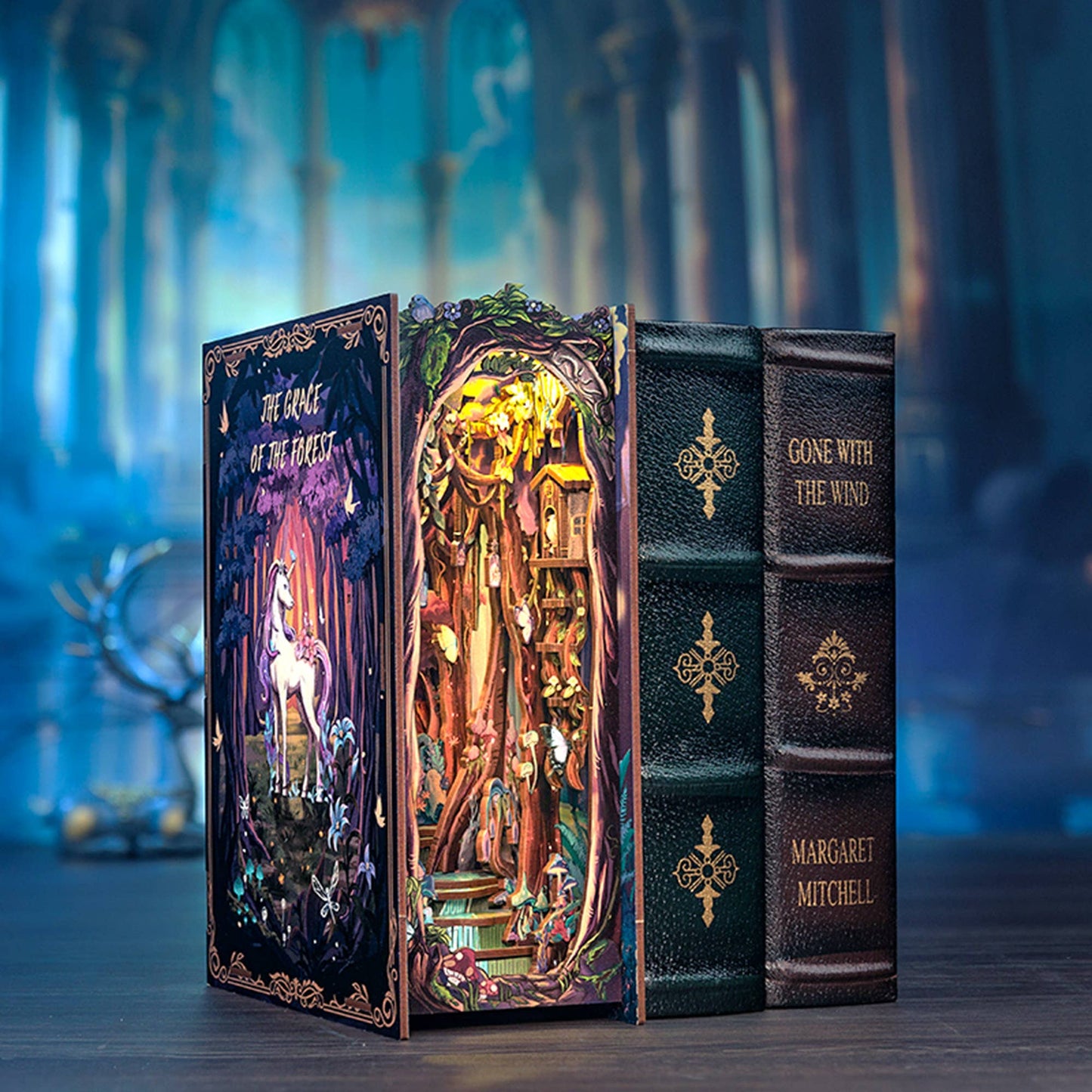 Hands Craft DIY Book Nook Kit: Grace of the Forest And Dust Cover