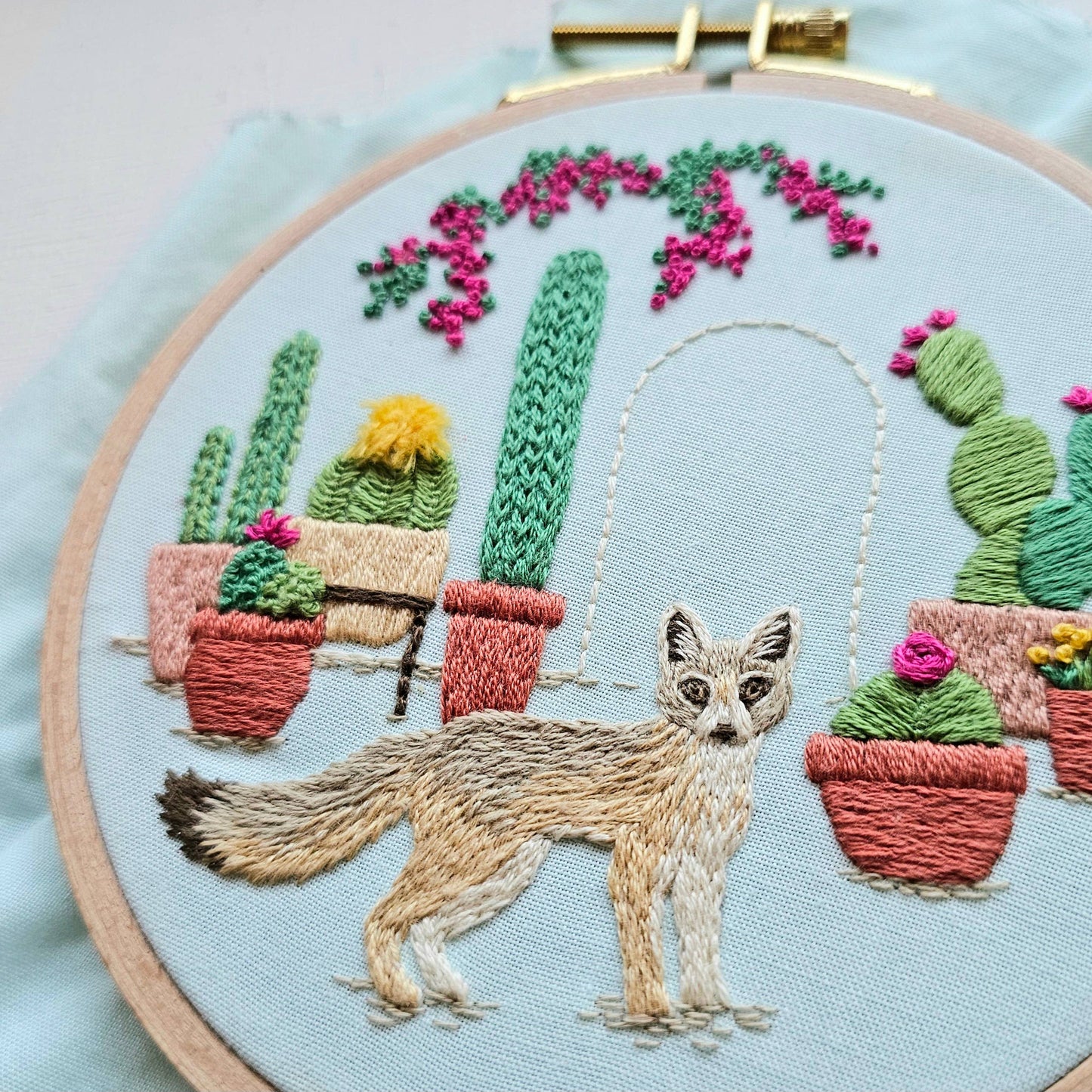 Jessica Long Desert Fox Hand Embroidery Kit