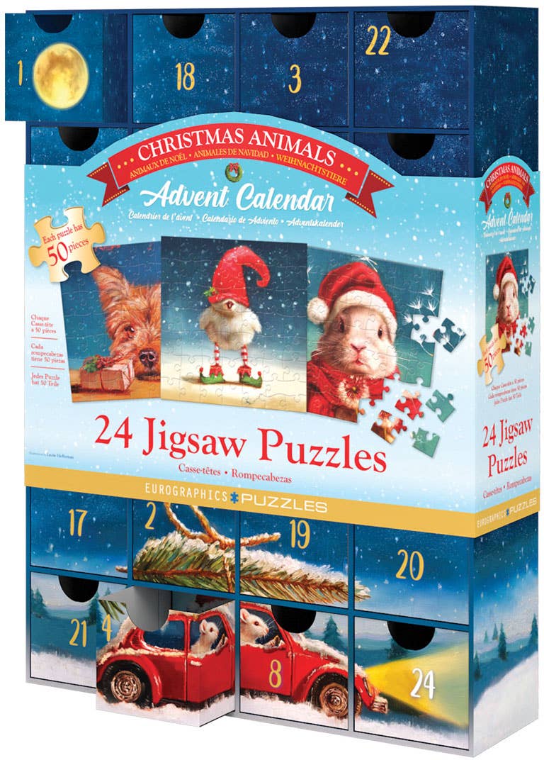 Eurographics Puzzles USA - Christmas Animals - Advent Calendar Puzzle