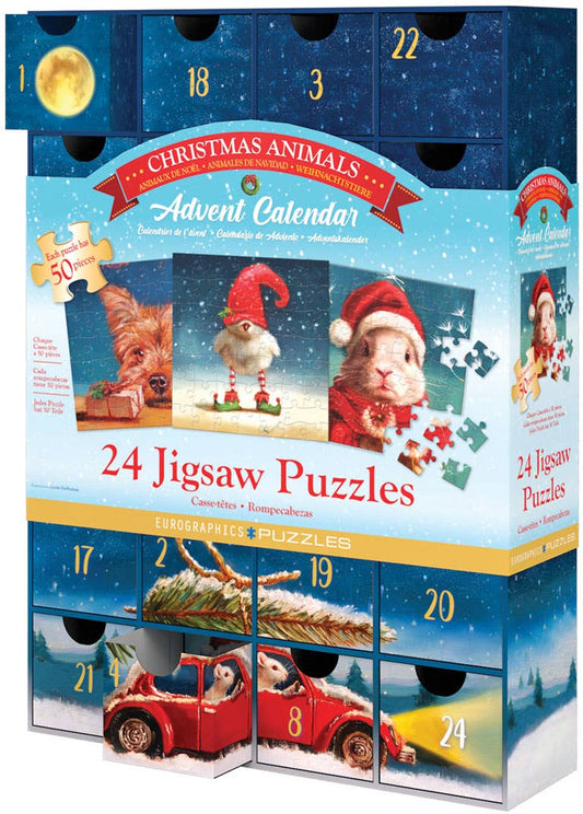 Eurographics Puzzles USA - Christmas Animals - Advent Calendar Puzzle
