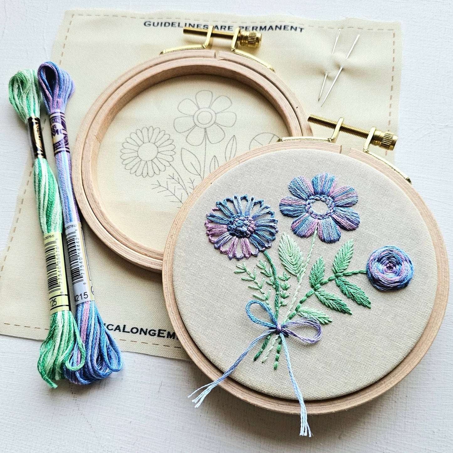 Jessica Long Floral Trio Embroidery Kit & eCourse