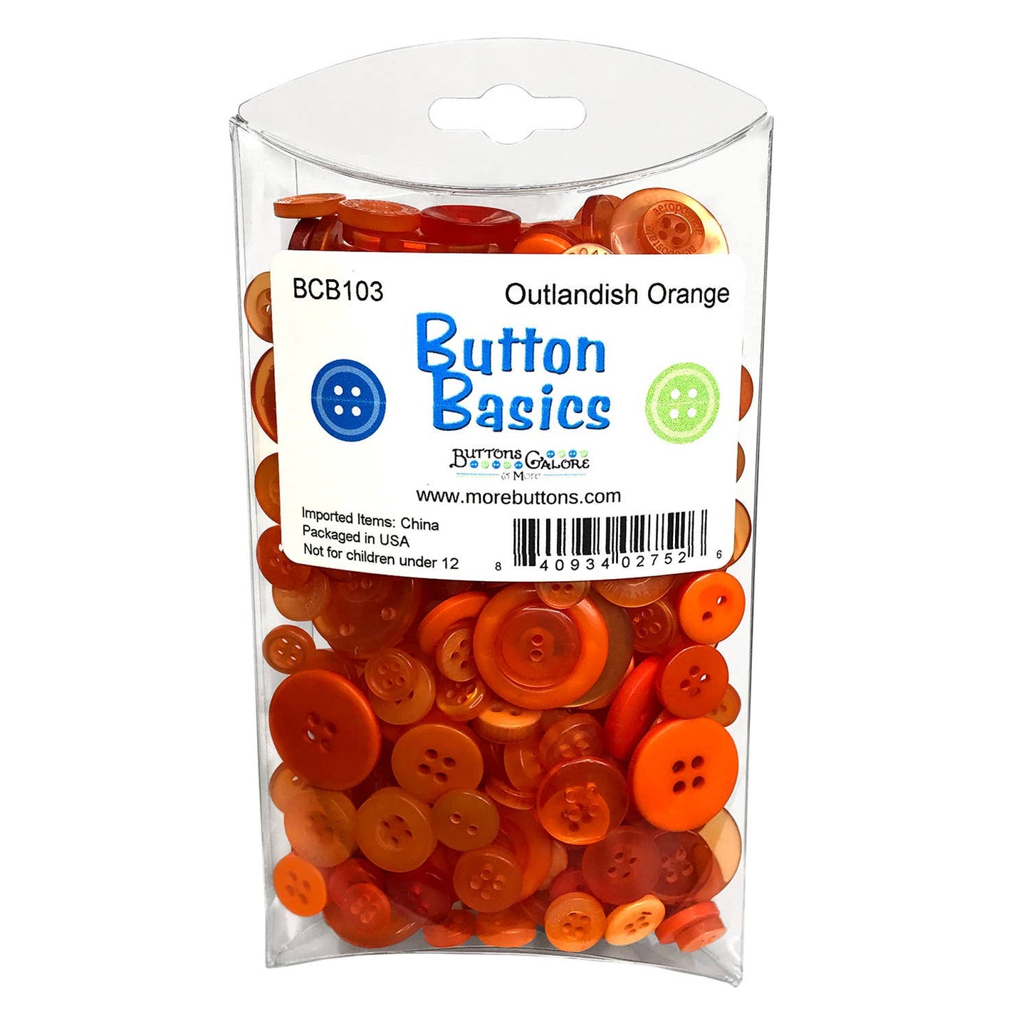 Button Basics Colorful Craft & Sewing Buttons