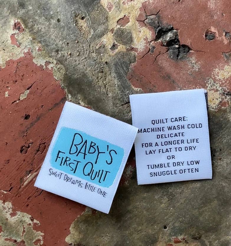 Kati Cupcake - Baby’s First Quilt - Sew in Labels - Blue
